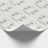 私たちの初めてのクリスマス書道休日の写真 ラッピングペーパー (角)