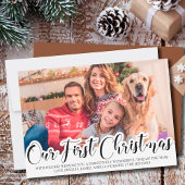 私たちの初めてのクリスマス独身のの写真の手の文字