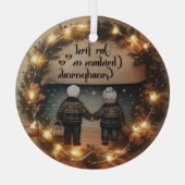 私たちの初めてのクリスマス祖父母オーナメント ガラスオーナメント (裏面)