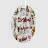 私たちの初めてのクリスマス祖父母ヴィンテージ写真 オーナメント (正面)