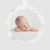 私たちの初めてのクリスマス祖父母ヴィンテージ写真 オーナメント (裏面)