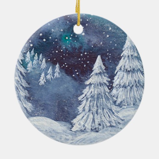 私たちの初めてのクリスマス祖父母絵を描の年間 セラミックオーナメント (裏面)