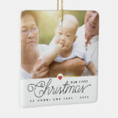 私たちの初めてのクリスマス祖父母2 セラミックオーナメント (右)