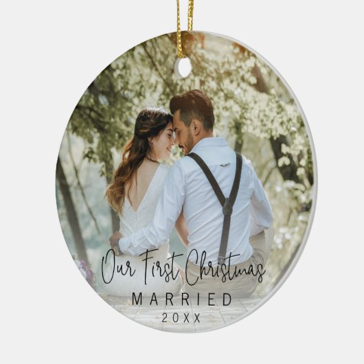私たちの初めてのクリスマス結婚したの新着写真 セラミックオーナメント (左)