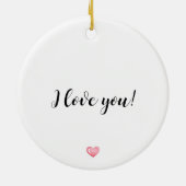 私たちの初めてのクリスマス結婚したオーナメントミスター&ミセスハート セラミックオーナメント (裏面)