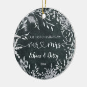 私たちの初めてのクリスマス結婚したオーナメント セラミックオーナメント (左)