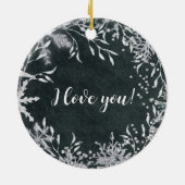 私たちの初めてのクリスマス結婚したオーナメント セラミックオーナメント (裏面)