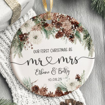 私たちの初めてのクリスマス結婚したオーナメント