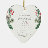 私たちの初めてのクリスマス結婚したオーナメント セラミックオーナメント (右)