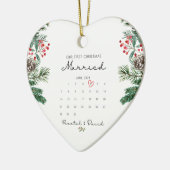 私たちの初めてのクリスマス結婚したオーナメント セラミックオーナメント (左)