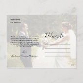 私たちの初めてのクリスマス結婚したホリデー7フォトコラージュ シーズンポストカード (裏面)