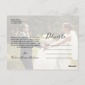 私たちの初めてのクリスマス結婚したホリデー7フォトコラージュ ポストカード (裏面)