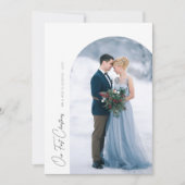 私たちの初めてのクリスマス結婚の休日の発表 サンキューカード (正面)