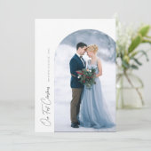 私たちの初めてのクリスマス結婚の休日の発表 サンキューカード (スタンド正面)