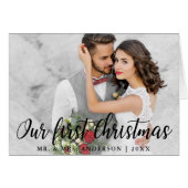 私たちの初めてのクリスマス結婚の写真の折り畳み (正面横)
