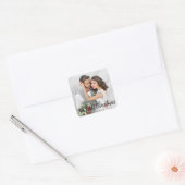 私たちの初めてのクリスマス結婚の写真 スクエアシール (封筒)