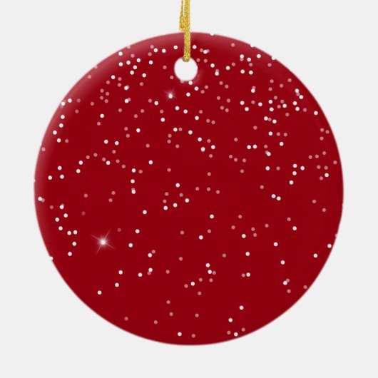 私たちの初めてのクリスマス結婚の写真 セラミックオーナメント (裏面)