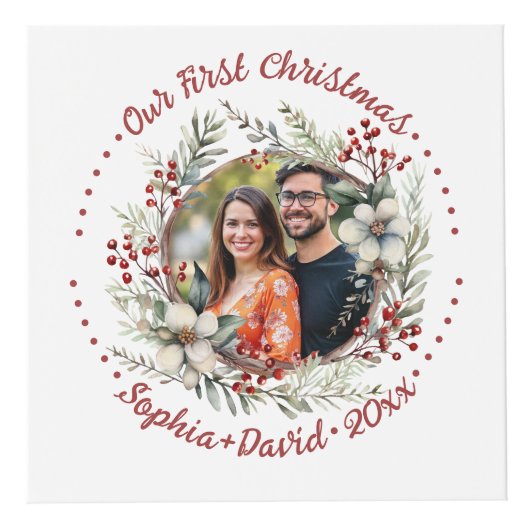 私たちの初めてのクリスマス結婚リースのフォトキューブ フォトキューブ (右)