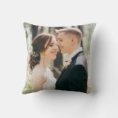 私たちの初めてのクリスマス結婚リースの発表 クッション (裏面)