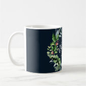 私たちの初めてのクリスマス結婚リースの発表 コーヒーマグカップ (左)