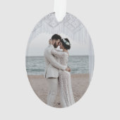 私たちの初めてのクリスマス航海のモノグラム写真 オーナメント (裏面)