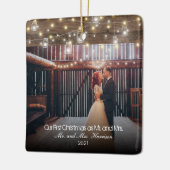 私たちの初めてのクリスマス2写真ニューリュウズのライト セラミックオーナメント (左)