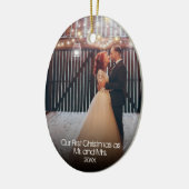 私たちの初めてのクリスマス2写真ニューリュウズのライト セラミックオーナメント (左)