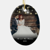 私たちの初めてのクリスマス2写真ニューリュウズのライト セラミックオーナメント (裏面)