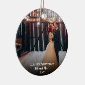 私たちの初めてのクリスマス2写真ニューリュウズのライト セラミックオーナメント (右)