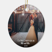 私たちの初めてのクリスマス2写真ニューリュウズのライト セラミックオーナメント (左)