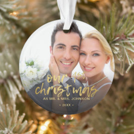 私たちの初めてのクリスマス2写真結婚の オーナメント
