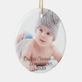 私たちの初めてのクリスマス,あなたの写真 セラミックオーナメント (右)