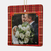 私たちの初めてのクリスマス - オーダーメイド写真 セラミックオーナメント (左)