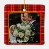 私たちの初めてのクリスマス - オーダーメイド写真 セラミックオーナメント (裏面)