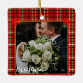 私たちの初めてのクリスマス - オーダーメイド写真 セラミックオーナメント (正面)