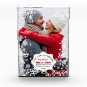 私たちの初めてのクリスマス。カスタムフォトブロック フォトブロック (正面)