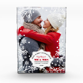 私たちの初めてのクリスマス。カスタムフォトブロック フォトブロック