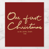 私たちの初めてのクリスマス |クリスマスの新作 ワインラベル (シングルラベル)