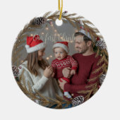 私たちの初めてのクリスマス セラミックオーナメント (正面)