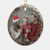 私たちの初めてのクリスマス セラミックオーナメント (左)