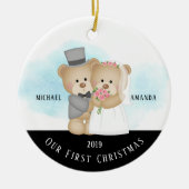 私たちの初めてのクリスマス セラミックオーナメント (正面)