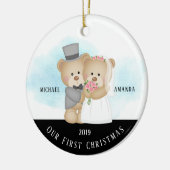 私たちの初めてのクリスマス セラミックオーナメント (左)