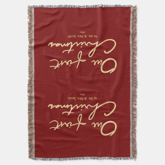 私たちの初めてのクリスマス | ハンドレタークリスマス1st スローブランケット (正面縦)