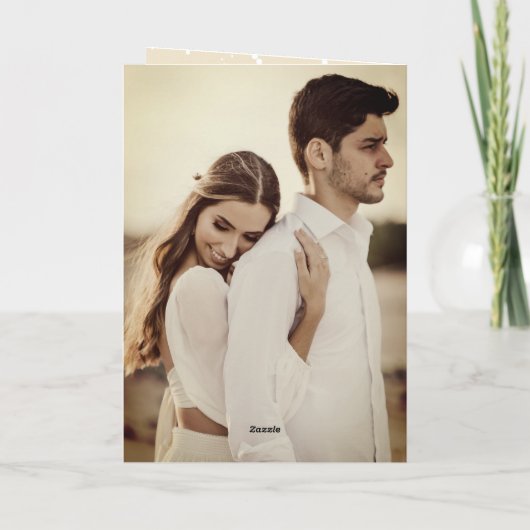 私たちの初めてのクリスマス ミスター&ミセス フォトウェディング シーズンカード (裏面)