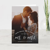 私たちの初めてのクリスマス　ミスター＆ミセス　フォトウェディング シーズンカード (正面)