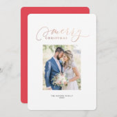 私たちの初めてのクリスマス　ミスター＆ミセス　ホリデー写真カード 招待状 (正面/裏面)