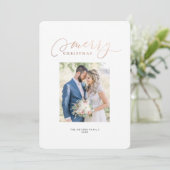 私たちの初めてのクリスマス　ミスター＆ミセス　ホリデー写真カード 招待状 (スタンド正面)