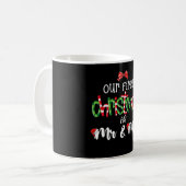 私たちの初めてのクリスマス ミセス ミスター 夫婦 コーヒーマグカップ (正面左)