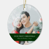 私たちの初めてのクリスマス |ミニマリストの新着写真 セラミックオーナメント (左)