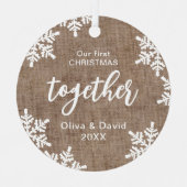 私たちの初めてのクリスマス メタルオーナメント (正面)